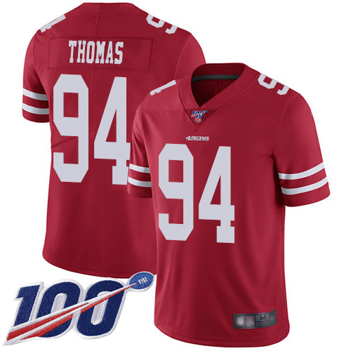 San Francisco 49ers Limited Red Men Solomon Thomas Home NFL Jersey #94 100th Season Vapor Untouchable->san francisco 49ers->NFL Jersey